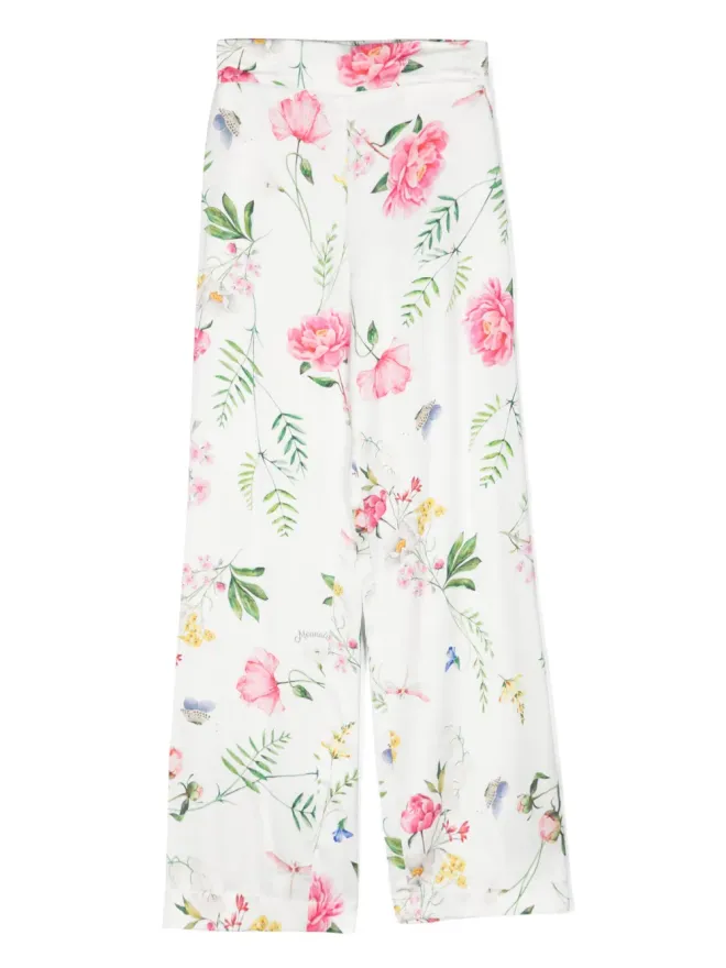 Monnalisa Monnalisa 花柄プリントのワイドレッグパンツの商品画像