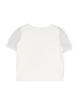 Monnalisa 花柄プリントコットンTシャツ - サムネイル2