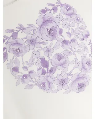 Monnalisa 花柄プリントコットンTシャツ - サムネイル3