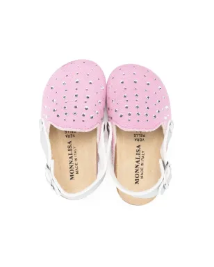 Monnalisa クリスタル装飾サンダル - ピンク - サムネイル3