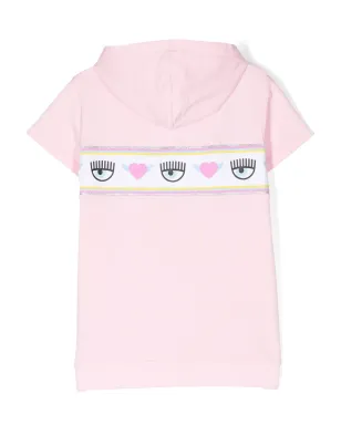 Chiara Ferragni Kids ロゴマニア フード付きコットンドレス - サムネイル2