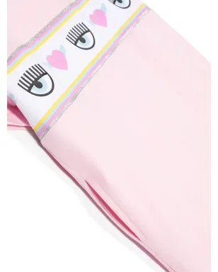 Chiara Ferragni Kids ロゴマニア フード付きコットンドレス - サムネイル3