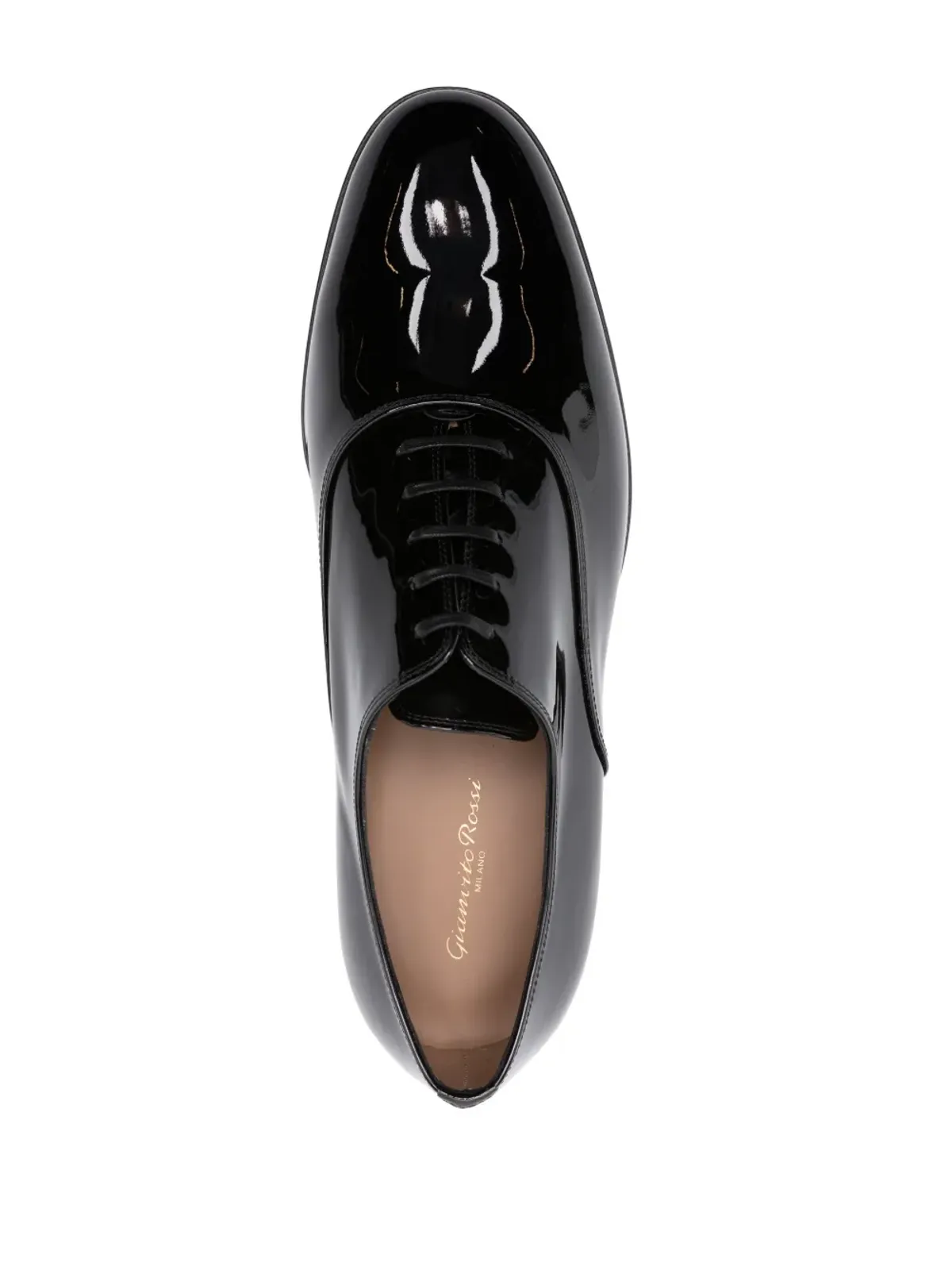 Gianvito Rossi ヴィットリオ パテントレザー オックスフォードシューズ - ブラック - 画像4