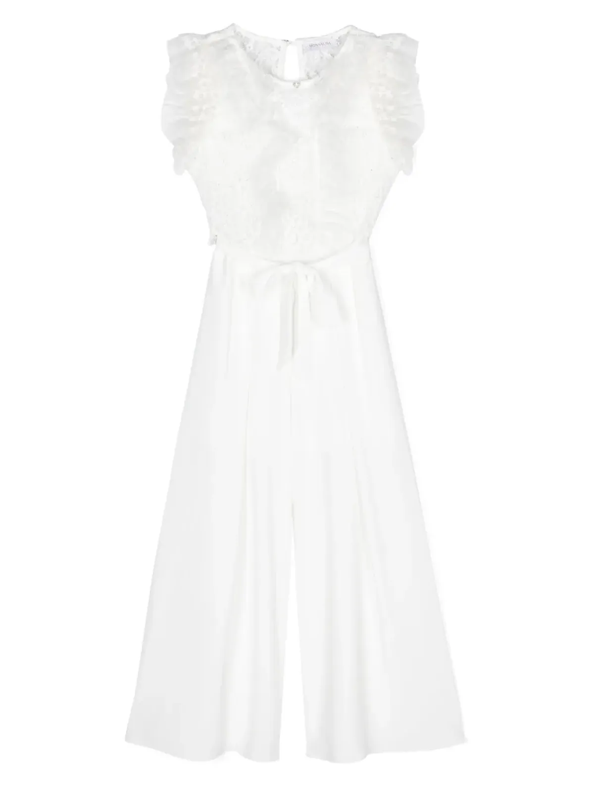 Monnalisa 花柄レースのフリルジャンプスーツ - 画像1