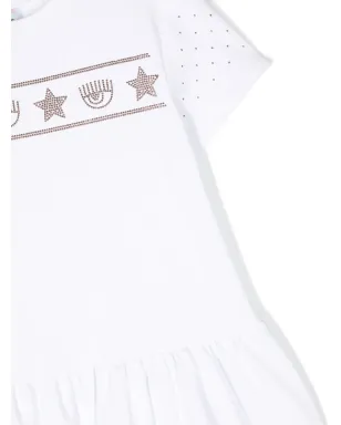 Chiara Ferragni Kids ロゴ装飾コットンワンピース - サムネイル3