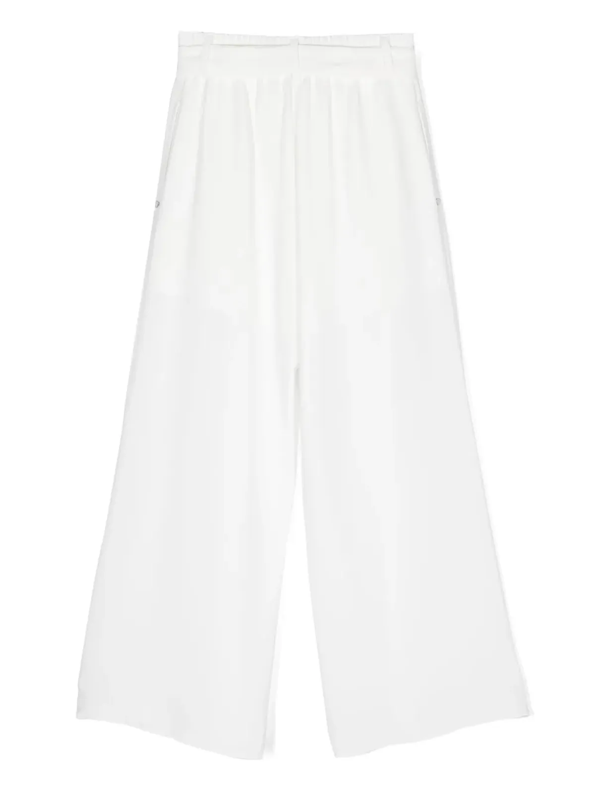Monnalisa ピンタック入りのワイドレッグパンツ - White - 画像2