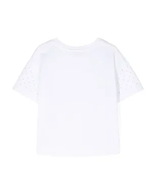 Chiara Ferragni Kids アイライクモチーフラインストーン装飾 Tシャツ - サムネイル2