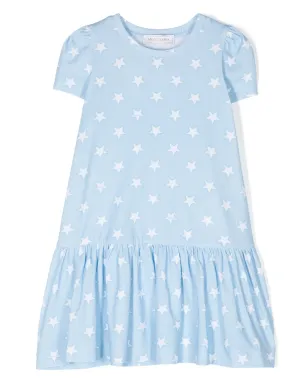 Monnalisa 星柄プリント ペプラムTシャツドレス - サムネイル1