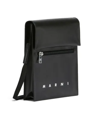 Marni ロゴプリント プレススタッド式ショルダーバッグ ブラック - サムネイル4