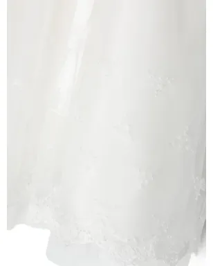 Monnalisa Iconic Chic lace-trim flared dress - White - サムネイル3