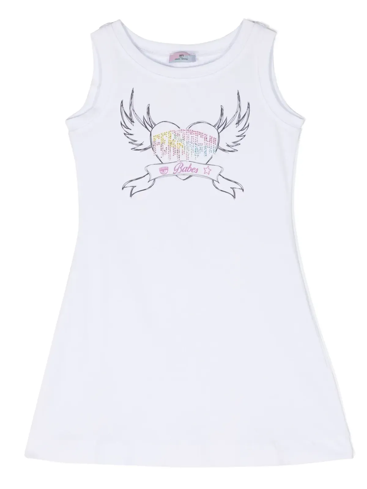 Chiara Ferragni Kids ロゴ入りノースリーブドレス - 画像1