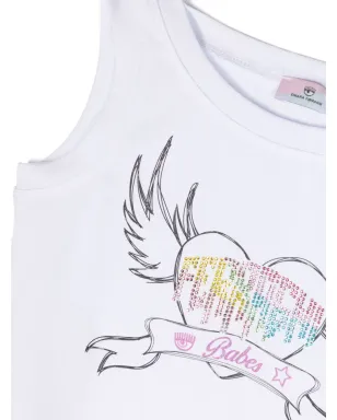 Chiara Ferragni Kids ロゴ入りノースリーブドレス - サムネイル3