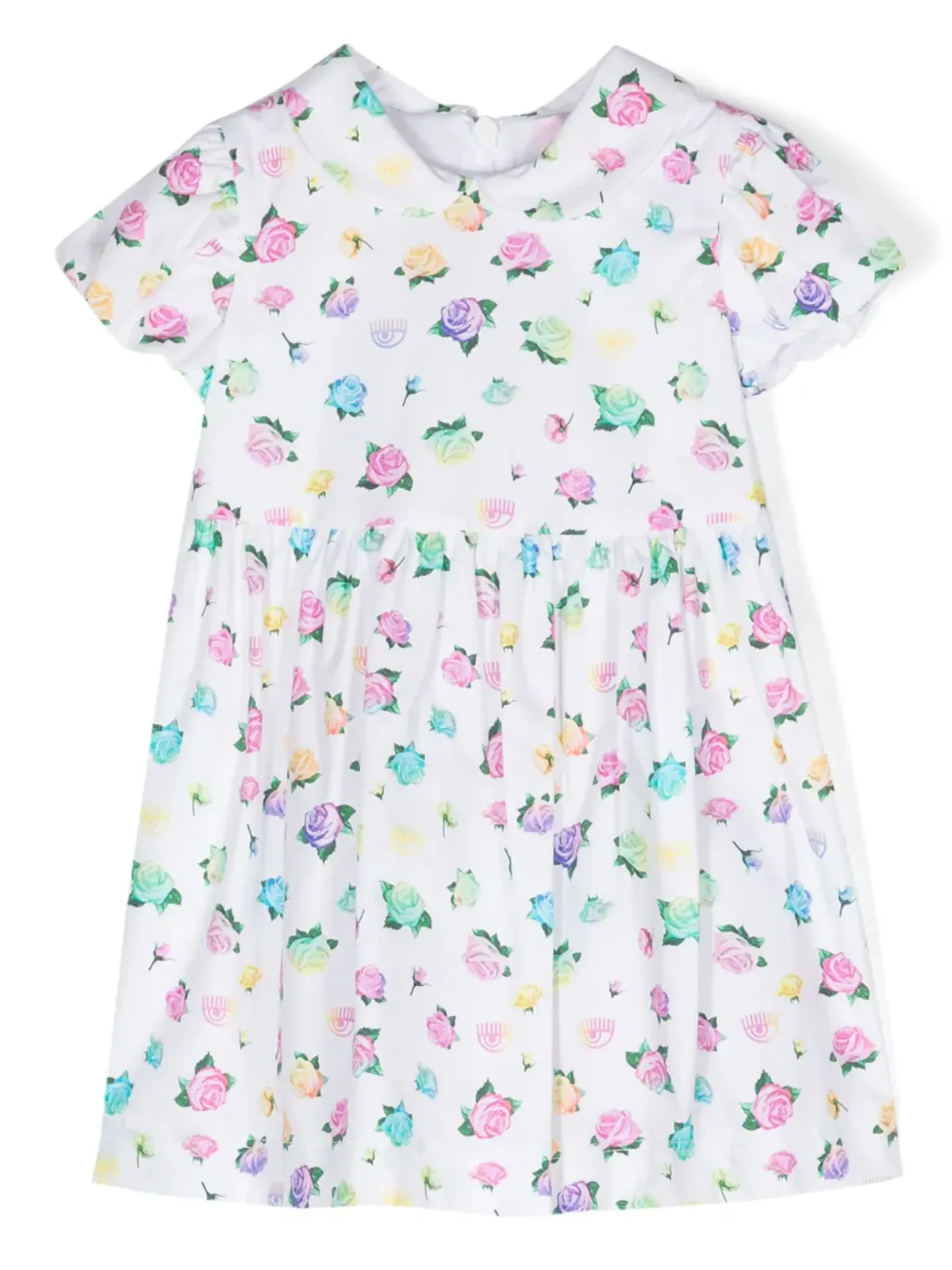 Chiara Ferragni Kids ロゴプリントコットンワンピース - 画像1