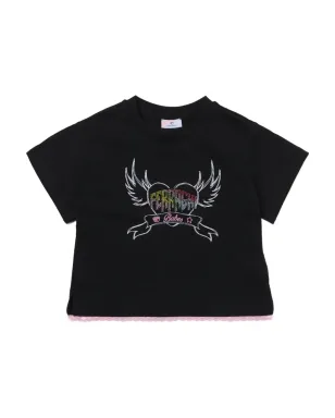 Chiara Ferragni Kids ハートモチーフTシャツ ブラック - サムネイル1