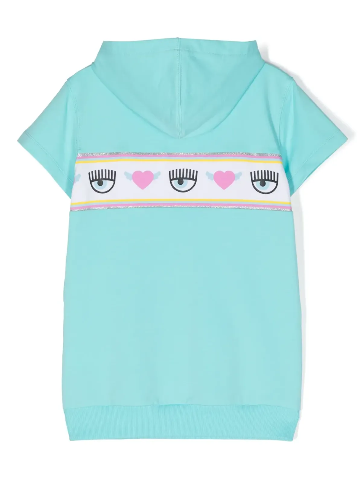 Chiara Ferragni Kids Eyelikeモチーフ フード付きワンピース ブルー - 画像2