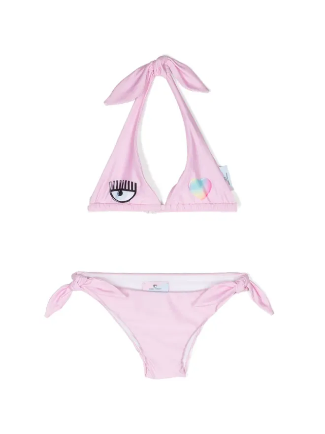 Chiara Ferragni Kids Chiara Ferragni Kids Eye Heart bikini set - Pinkの商品画像