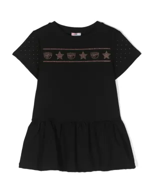 Chiara Ferragni Kids スタッズディテールのフーデッドドレス - サムネイル1