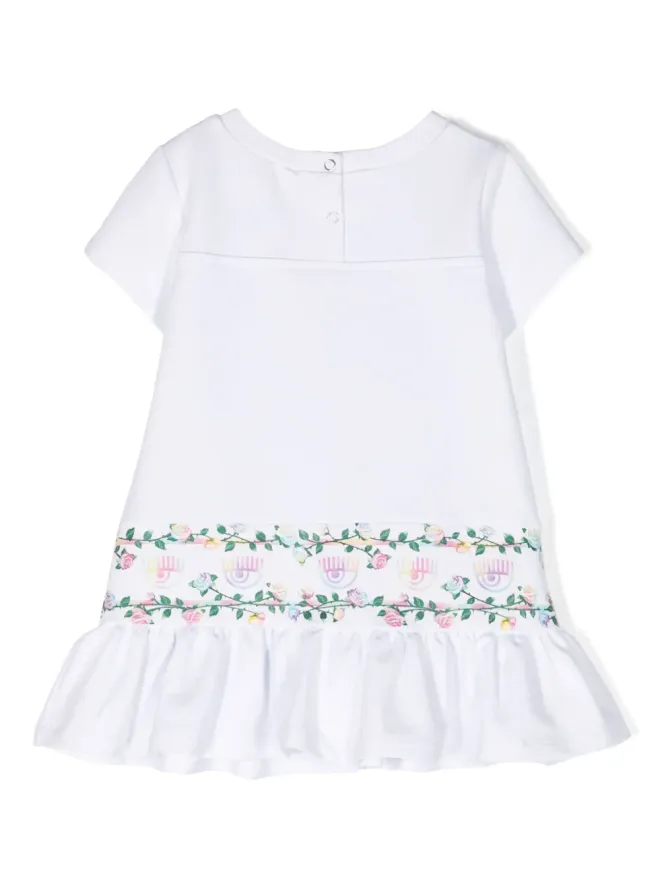 Chiara Ferragni Kids Chiara Ferragni Kids 花柄プリント フレアドレスの商品画像