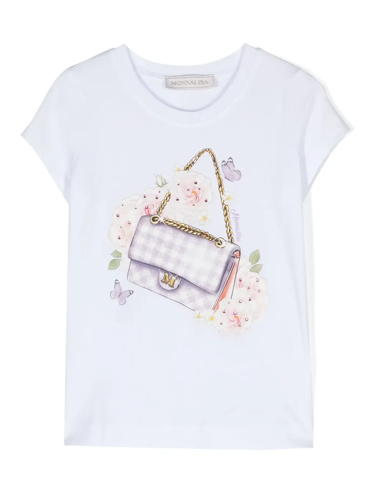 Monnalisa グラフィックプリント ジャージーテクスチャー Tシャツ - 画像1