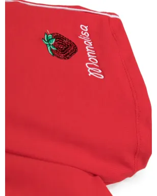 Monnalisa sequinned-strawberry track shorts - Red - サムネイル3