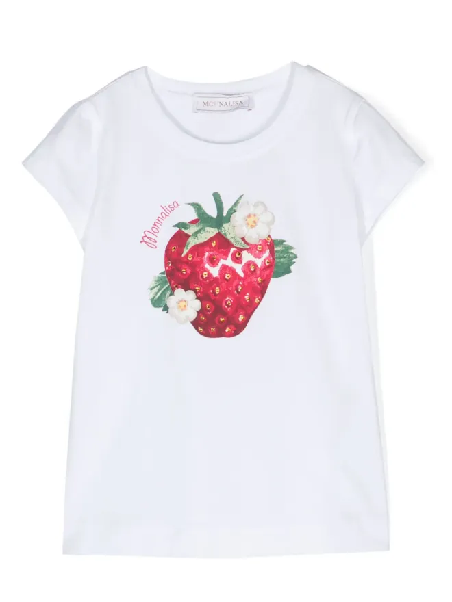 Monnalisa Monnalisa フルーツプリント ラウンドネックTシャツの商品画像