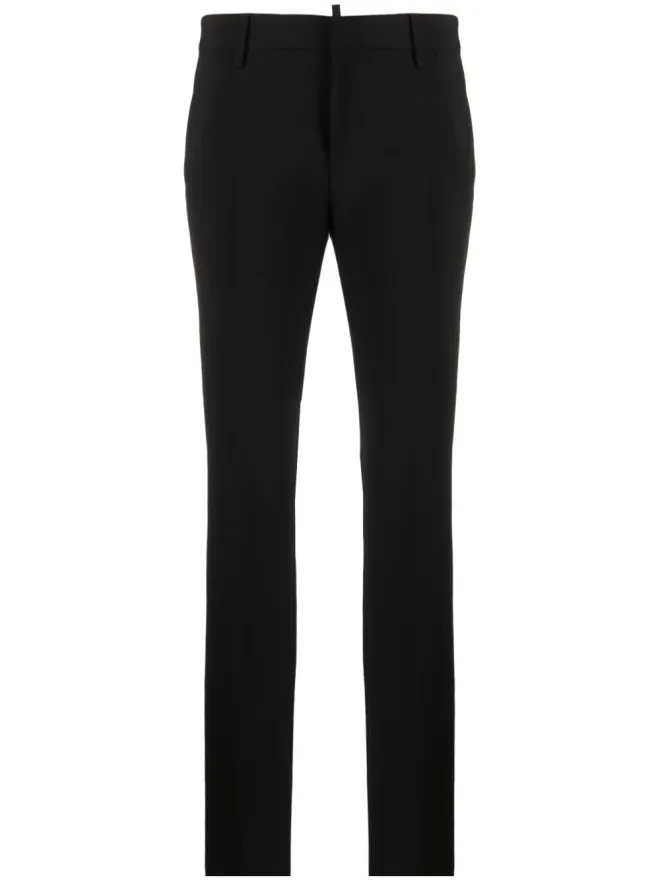 Dsquared2 DSQUARED2 ロゴプレート テーラード・スリムフィット パンツ - ブラックの商品画像