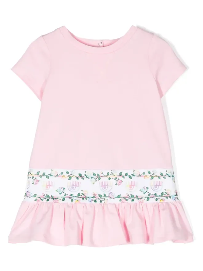 Chiara Ferragni Kids Chiara Ferragni Kids ロゴテープTシャツドレス - ピンクの商品画像