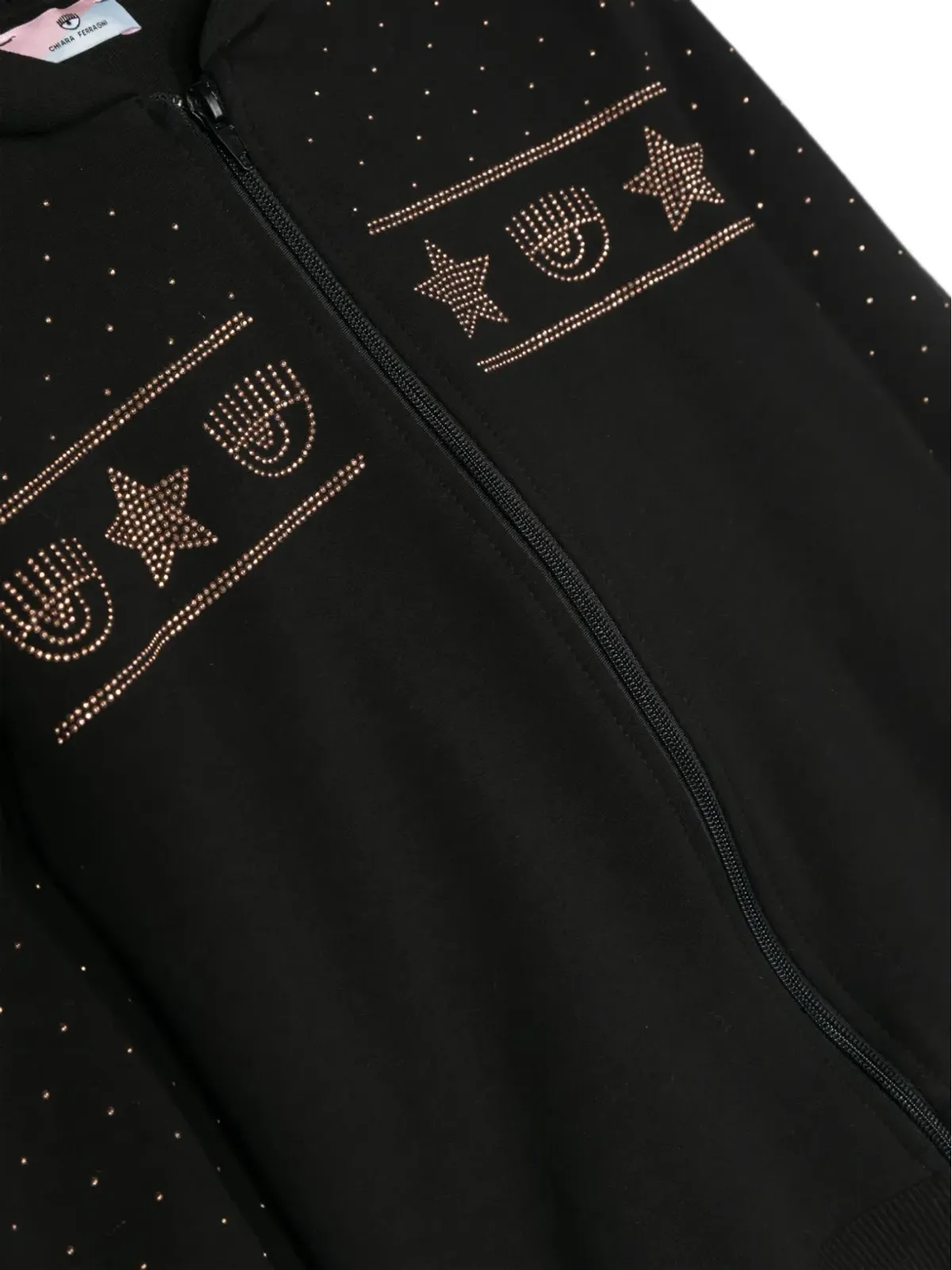 Chiara Ferragni Kids スタッズ付きフードジャケット - ブラック - 画像3