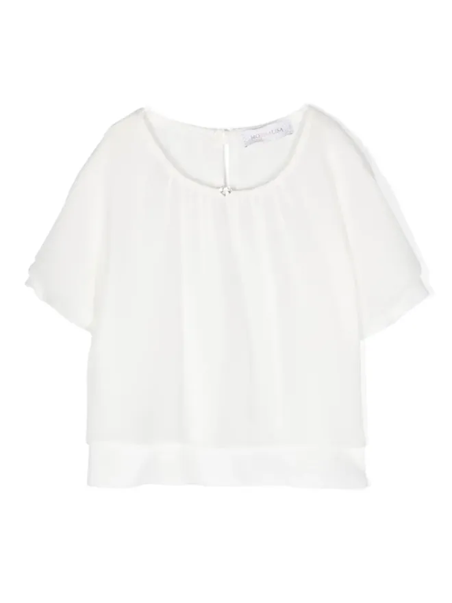 Monnalisa Monnalisa クルーネック レイヤード ブラウスの商品画像
