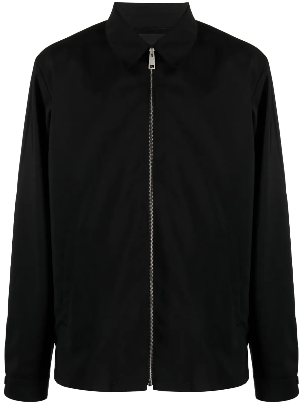 Prada ジップアップ ウール混紡 シャツジャケット - ブラック - 画像1