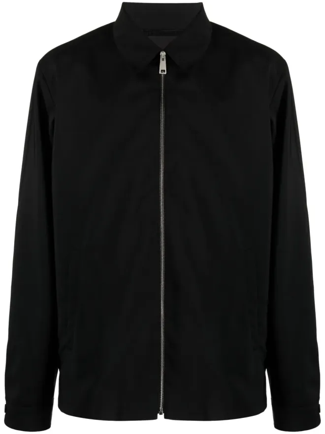 Prada Prada ジップアップ ウール混紡 シャツジャケット - ブラックの商品画像