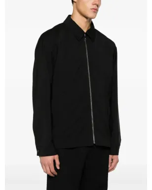 Prada ジップアップ ウール混紡 シャツジャケット - ブラック - サムネイル3
