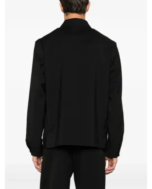 Prada ジップアップ ウール混紡 シャツジャケット - ブラック - サムネイル4