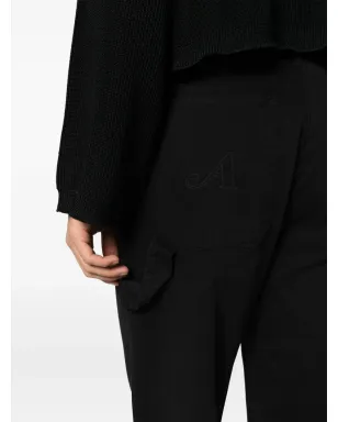 Awake NY ロゴ刺繍ストレートジーンズ - ブラック - サムネイル5