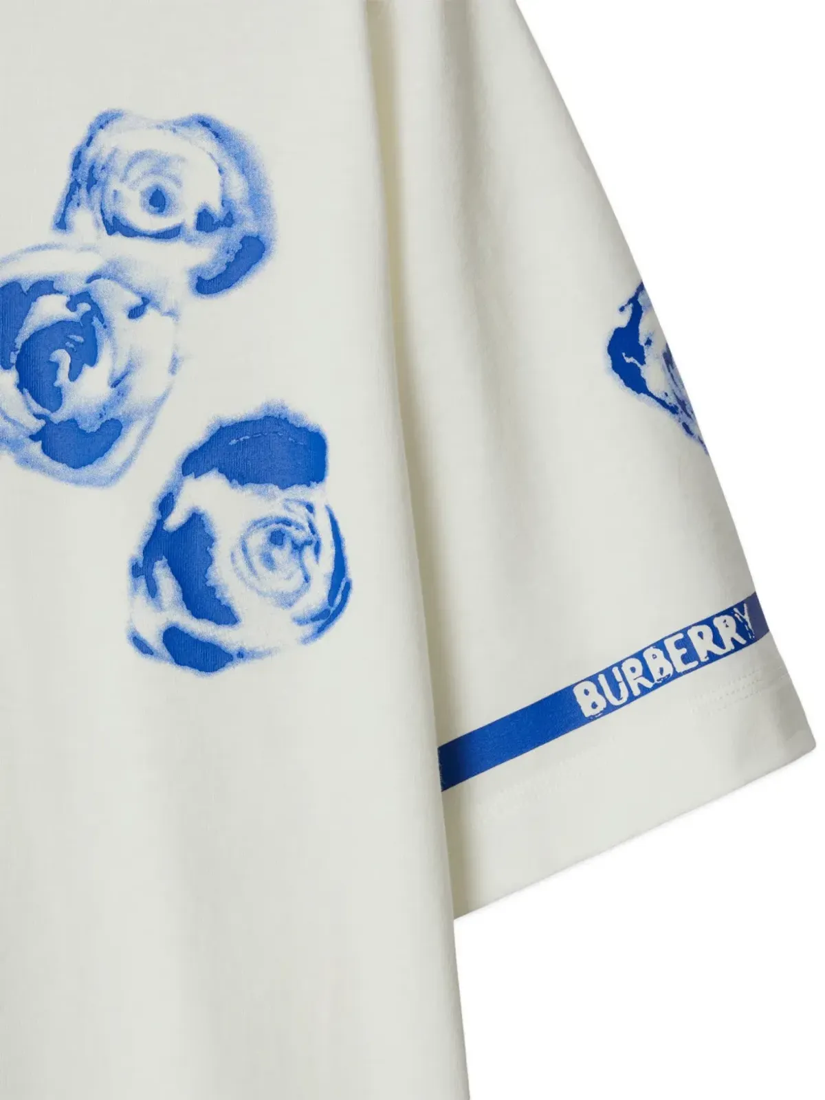 Burberry ローズプリント コットン Tシャツ - ホワイト - 画像5