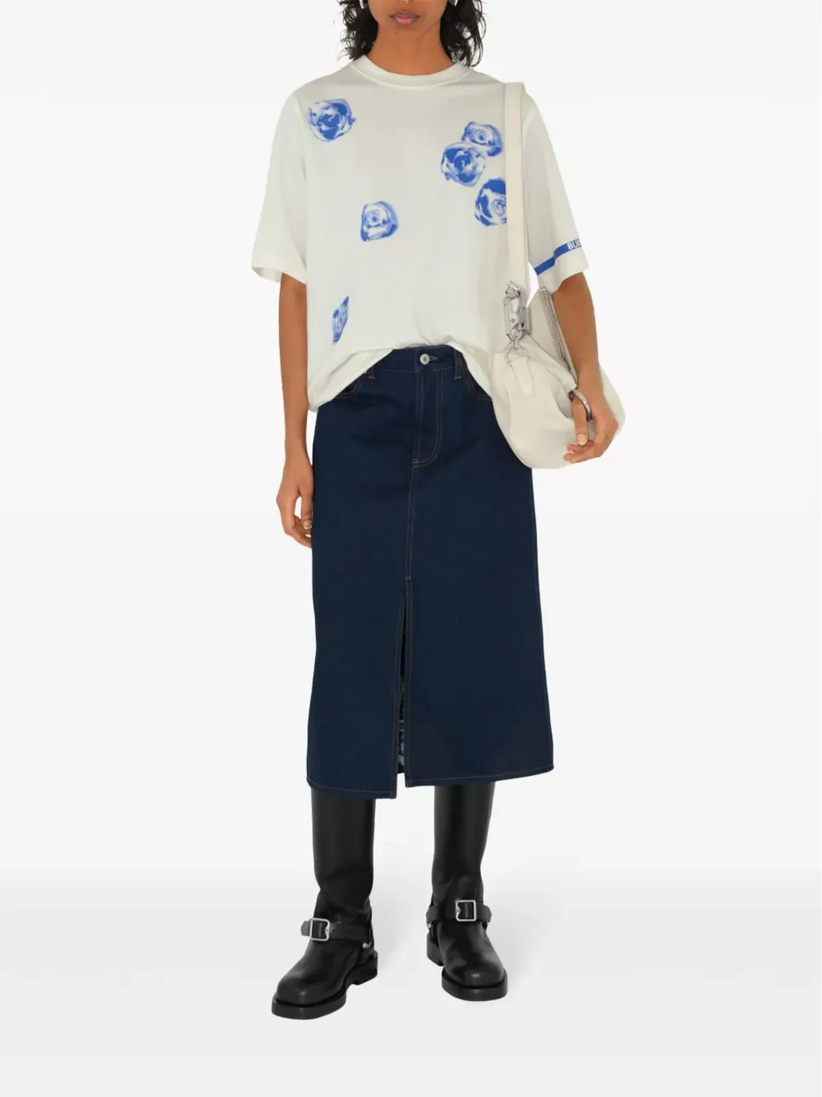 Burberry ローズプリント コットン Tシャツ - ホワイト - 画像2