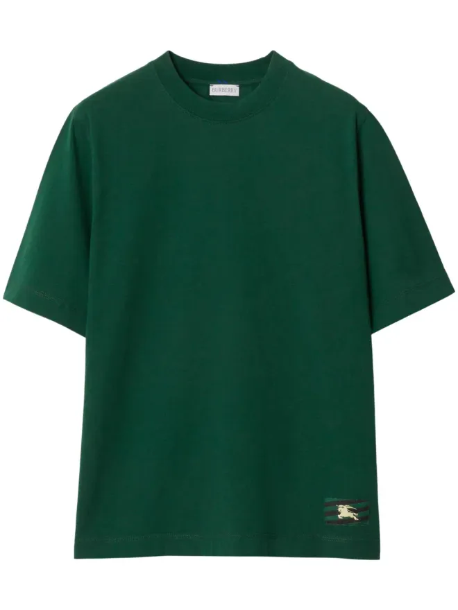 Burberry Burberry エクエストリアンナイト コットンTシャツ - グリーンの商品画像