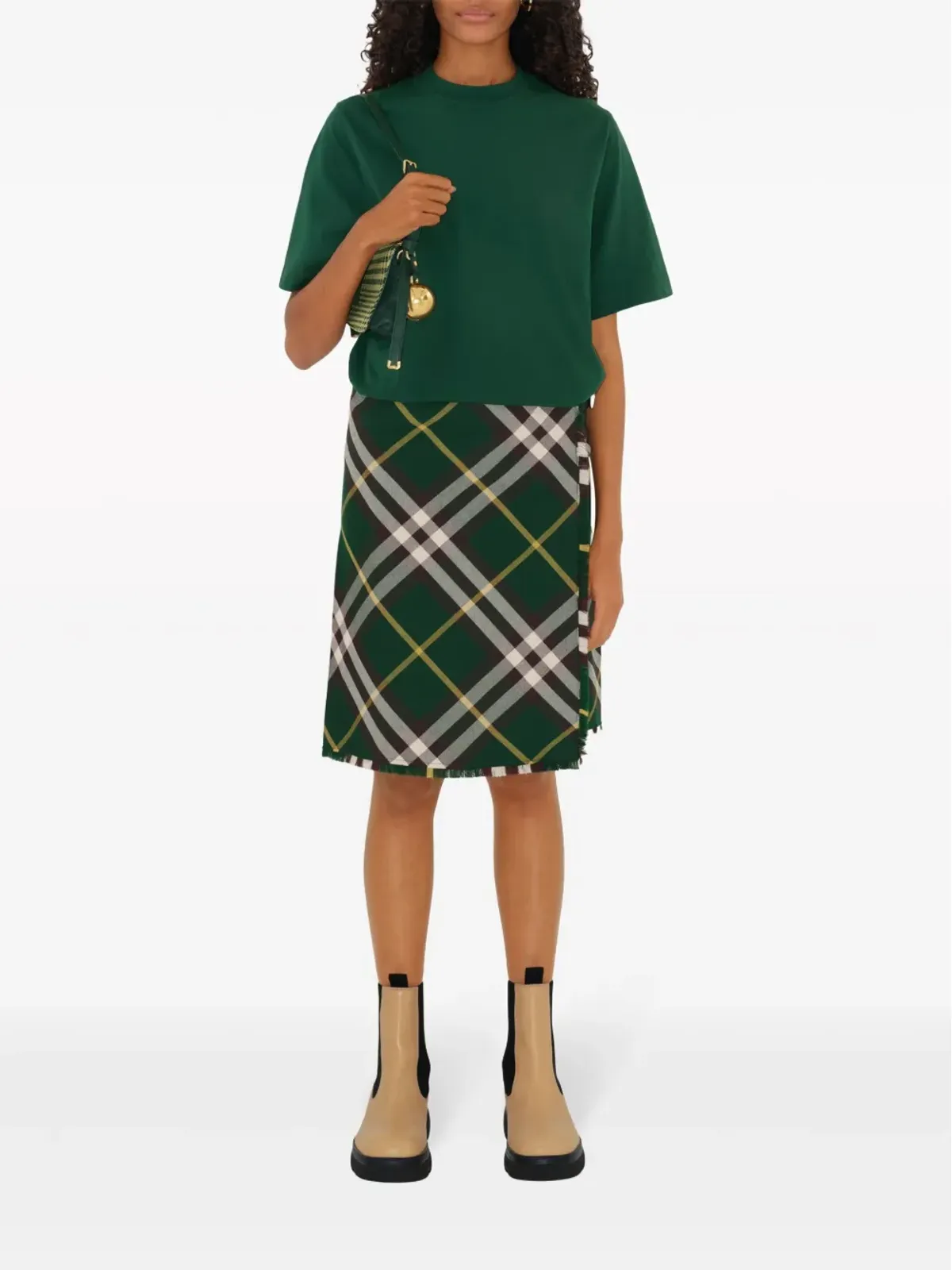 Burberry エクエストリアンナイト コットンTシャツ - グリーン - 画像2