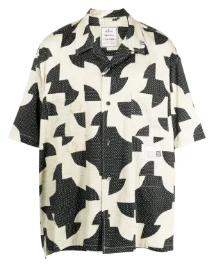 Maison MIHARA YASUHIRO パッチワーク柄キューバンカラーシャツ - サムネイル1