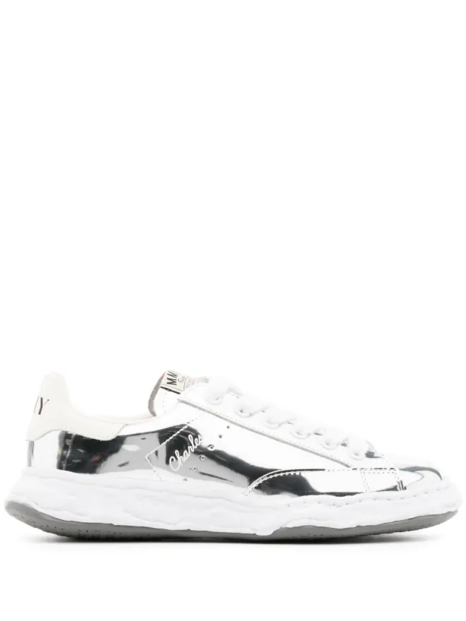 Maison MIHARA YASUHIRO Maison MIHARA YASUHIRO チャールズ レースアップ メタリックスニーカーの商品画像