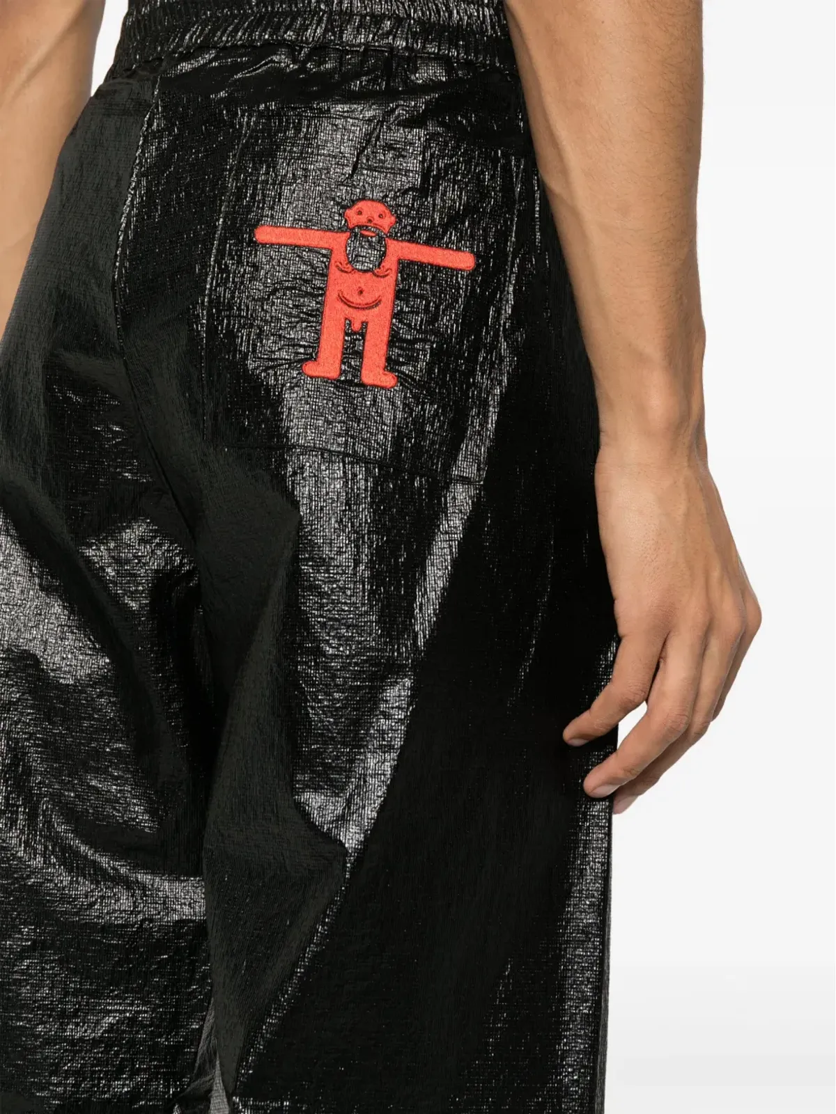 Walter Van Beirendonck 刺繍ロゴパンツ - Black - 画像5