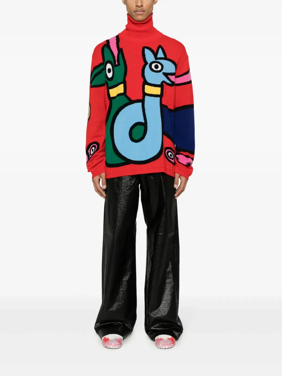 Walter Van Beirendonck 刺繍ロゴパンツ - Black - 画像2