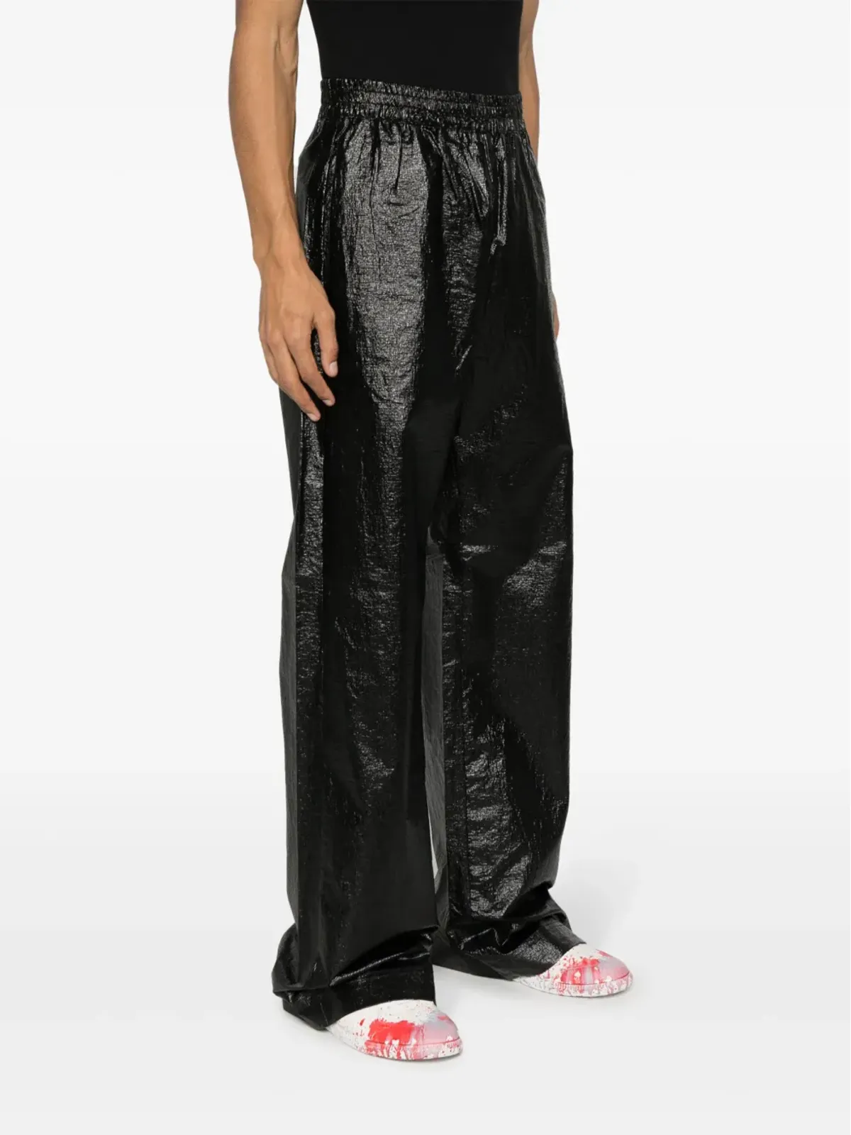 Walter Van Beirendonck 刺繍ロゴパンツ - Black - 画像3