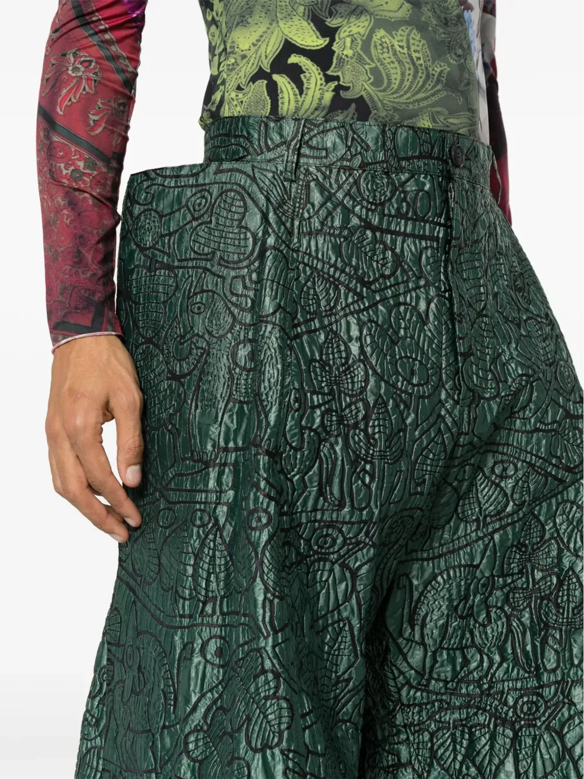 Walter Van Beirendonck 抽象プリントパンツ - 画像5