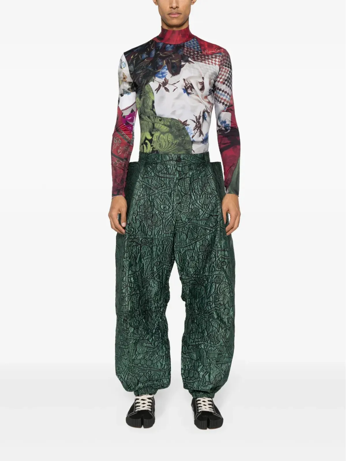 Walter Van Beirendonck 抽象プリントパンツ - 画像2