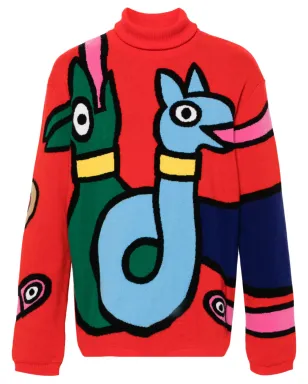 Walter Van Beirendonck Viper ウール ジャンパー - レッド - サムネイル1
