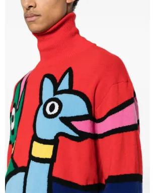 Walter Van Beirendonck Viper ウール ジャンパー - レッド - サムネイル5