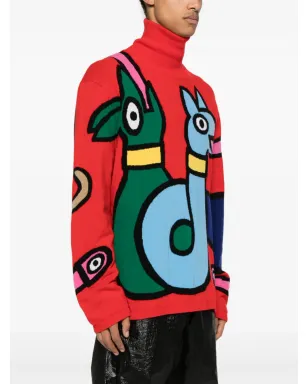 Walter Van Beirendonck Viper ウール ジャンパー - レッド - サムネイル3