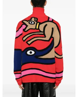 Walter Van Beirendonck Viper ウール ジャンパー - レッド - サムネイル4