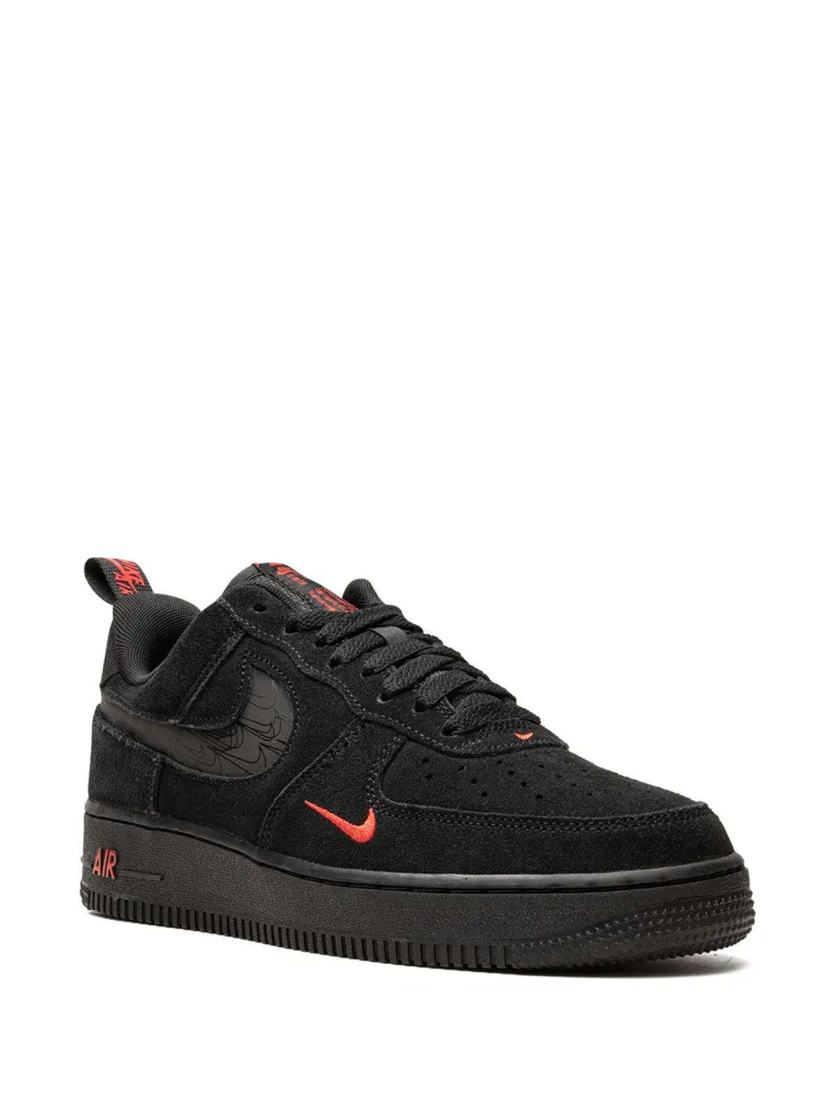 Nike エアフォース1 ロー マルチスウッシュ ブラック/クリムゾン スニーカー - 画像2